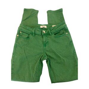 Kensie Green Denim Jeans Look Effortless Ankle Biter Colorful Size 26
